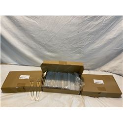 3 boxes of glass crystals