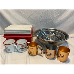 Bowls, cooler and mugs