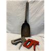 Image 1 : scoop shovel and 2 staple guns