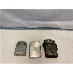 3 lighters 2 are Zippo