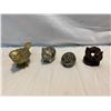 Image 1 : 3 small lidded trinkets and dragon decor