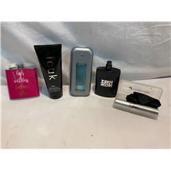 flask, and men's colognes