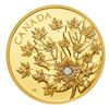 Image 2 : 2018 $250 The Magnificent Maple Fine Gold Coin. (1.93ozt)  Features a 0.115ct brilliant cut Forever 