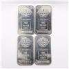 Image 1 : 4x Vintage Engelhard 1oz Fine Silver Bars with 'Blank' Reverse (Tax Exempt) #007542, #002473, #00292