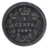 Image 2 : New Brunswick 5-cent 1864 Small 6 ICCS Certified VF-20.