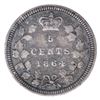 Image 2 : New Brunswick 5-cent 1864 Large 6 ICCS Certified F-12.