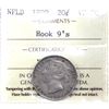 Image 1 : Newfoundland 20-cent 1899 Hook 9's ICCS Certified VF-30.