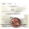 Image 1 : 1-cent 1935 ICCS Certified MS-65 Red. Rich deep natural red tones throughout.