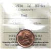 Image 1 : 1-cent 1936 ICCS Certified MS-65 Red.