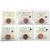 Image 1 : 1-cent 2002P, 2003P New Effigy, 2004, 2005, 2006 Non Magnetic & 2006 RCM Logo Non Magnetic ICCS Cert