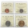 Image 1 : 1-cent Non-Magnetic, 10-cent, 25-cent Poppy & Saskatchewan Roughriders Dollar 2010 ICCS Certified MS