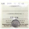 Image 1 : 5-cent 1899 ICCS Certified MS-63. Soft finishes with lots of underlying luster.
