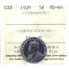 Image 1 : 5-cent 1929  ICCS Certified MS-64.