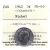 Image 1 : 5-cent 1942 Nickel ICCS Certified MS-65.