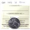 Image 1 : 5-cent 1971 ICCS Certified MS-66. Near flawless fields!