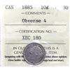 Image 1 : 10-cent 1885 Obverse 4 ICCS Certified VF-30.