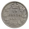 Image 2 : 10-cent 1893 Round Top 3 Obverse 6 VG-F Condition. *RARE Variety* A problem free coin with natural g