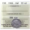 Image 1 : 10-cent 1908 ICCS Certified EF-40.