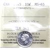 Image 1 : 10-cent 1945 ICCS Certified MS-65.