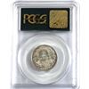 Image 2 : 25-cent 1932 PCGS Certified MS-64. Light tones with underlying frosted white fields (In old green la