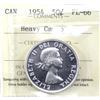 Image 1 : 50-cent 1954 ICCS Certified PL-66 Heavy Cameo. A bright mirror finish coin!