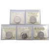 Image 1 : 50-cent 2005P, 2006P, 2007, 2008 & 2009 ICCS Certified MS-66. 5pcs