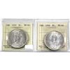Image 1 : Silver $1 1935 & 1936 ICCS Certified MS-64. A choice lot of the only George 5th issue Silver Dollars