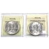 Image 2 : Silver $1 1935 & 1936 ICCS Certified MS-64. A choice lot of the only George 5th issue Silver Dollars
