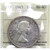 Image 1 : Silver $1 1963 ICCS Certified MS-65. Soft rose tones over near flawless fields.