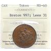 Image 1 : Token P.E.I Ships Colonies & Commerce, BR# 997, Lees 31 ICCS Certified MS-60.