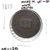 Image 1 : NS-13A1 1815 Miles W. White Halifax, Half Penny Token in VF-EF Condition.