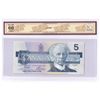 Image 2 : BC-56a-i 1986 Bank of Canada $5, Changeover,  Blue Back Position Number, Crow-Bouey S/N: EOH3326228 