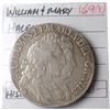 Image 1 : Great Britain 169(3) William and Mary Silver Half Crown in about VF Condition.