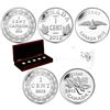 Image 1 : 2012 Canada 1-cent Farewell to the Penny 5-coin Fine Silver Set. (TAX Exempt)