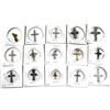 Image 1 : Unique Lot of Jewelled Cross Pendants of Different Sizes and Colours. 15pcs