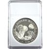 Image 1 : 2014 Republic Somalia 1oz Fine Silver Elepant, Part of the African Wildlife series. (tax exempt)