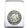 Image 2 : 2014 Republic Somalia 1oz Fine Silver Elepant, Part of the African Wildlife series. (tax exempt)