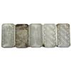 Image 2 : Lot of 5x 1oz Fine Silver Engelhard Silver bars. Lot includes 3x Globe Style with serial Prefix's FB
