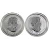 Image 2 : 2004 & 2006 Canada 1oz Privy Mark Fine Silver Maple Leafs - 2004 Gemini & 2006 Dog (Coins toned). 2p