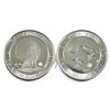 Image 1 : 2016 & 2017 Canada 3/4oz Howling Wolf .9999 Fine Silver Coins (Lightly toned). 2pcs (TAX Exempt)