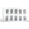Image 1 : Sheet of 1oz Sunshine Mint .999 Fine Silver Bars. 10pcs (TAX Exempt)