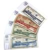 Image 2 : Estate lot of 4x 50 years anniversary Canadian tire Bills. You will receive 1x 3-cent, 1x 5-cent, 1x