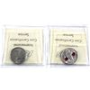 Image 2 : 2010 Caribou & 2010 Poppy Canada 25-cent ICCS Certified MS-66. 2pcs