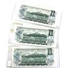 Image 2 : Replacement 1973 Canada $1 notes *AN, *FA & *AA, AU to UNC+. 3pcs