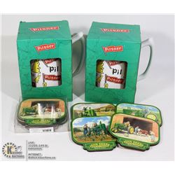 NEW 2 PILSNER BEER MUGS