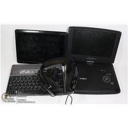 ACER TABLET, PORTABLE DVD PLAYER & SENNHEISER
