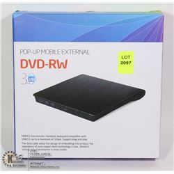 POP UP MOBILE EXTERNAL DVD RW USB 3.0 DRIVE