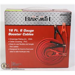 NEW 16' 6 GAUGE BOOSTER CABLES