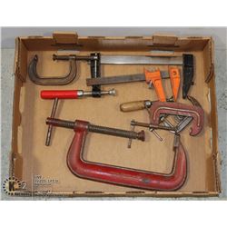FLAT OF ASSORTED CLAMPS
