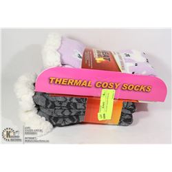 2PK LADIES COZY SLIPPER SOCKS